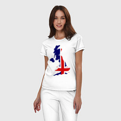 Пижама хлопковая женская Великобритания (Great Britain), цвет: белый — фото 2