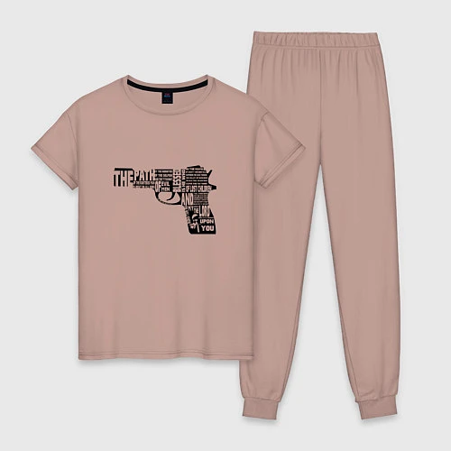 Женская пижама Pulp Fiction Gun / Пыльно-розовый – фото 1