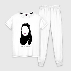 Пижама хлопковая женская SKAM: Sana Bakkoush, цвет: белый