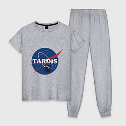 Пижама хлопковая женская Tardis NASA, цвет: меланж