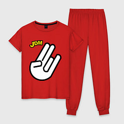 Пижама хлопковая женская JDM, цвет: красный