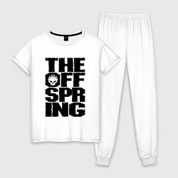 Пижама хлопковая женская The Offspring, цвет: белый