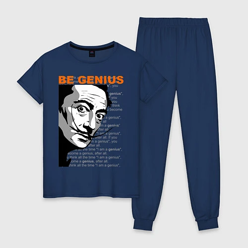 Женская пижама Dali: Be Genius / Тёмно-синий – фото 1