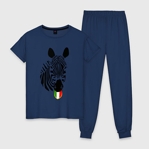Женская пижама Juventus Zebra / Тёмно-синий – фото 1