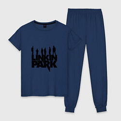 Пижама хлопковая женская Linkin Park, цвет: тёмно-синий