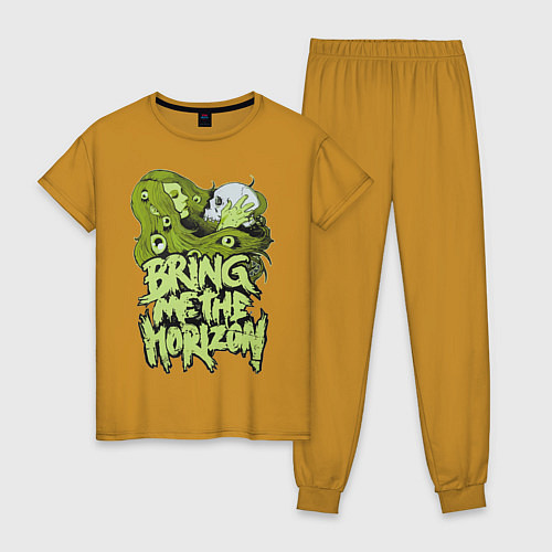 Женская пижама Bring Me The Horizon: Green Girl / Горчичный – фото 1