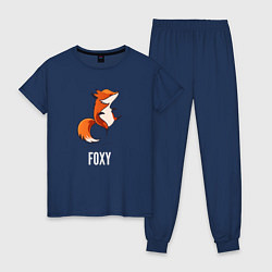 Пижама хлопковая женская Little Foxy, цвет: тёмно-синий