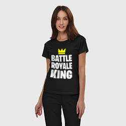 Пижама хлопковая женская Battle Royale King, цвет: черный — фото 2