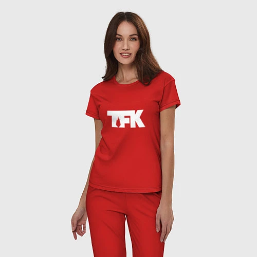 Женская пижама TFK: White Logo / Красный – фото 3