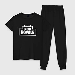 Пижама хлопковая женская Fortnite: Battle Royale, цвет: черный