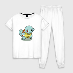 Пижама хлопковая женская Pokemon Squirtle, цвет: белый