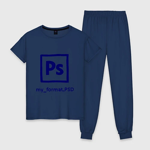 Женская пижама Photoshop / Тёмно-синий – фото 1