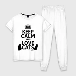 Женская пижама Keep Calm & Love Cats