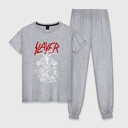 Пижама хлопковая женская Slayer: Devil Goat, цвет: меланж