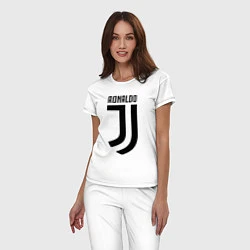 Пижама хлопковая женская Ronaldo CR7, цвет: белый — фото 2