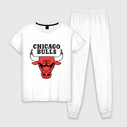 Пижама хлопковая женская Chicago Bulls, цвет: белый