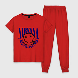 Пижама хлопковая женская Nevermind Nirvana, цвет: красный