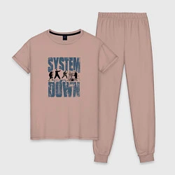 Женская пижама System of a Down большое лого