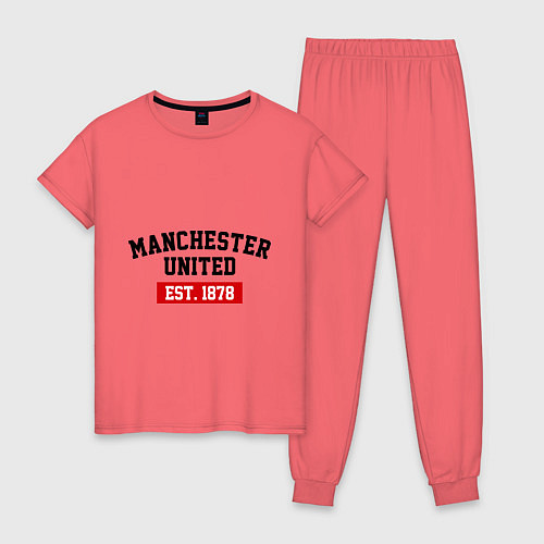 Женская пижама FC Manchester United Est. 1878 / Коралловый – фото 1