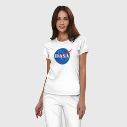 Пижама хлопковая женская NASA: Dasa, цвет: белый — фото 2