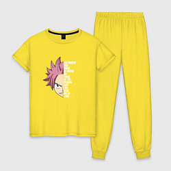 Пижама хлопковая женская Natsu Quote, цвет: желтый
