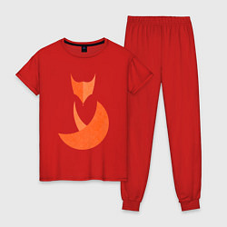 Пижама хлопковая женская Minimal Fox, цвет: красный