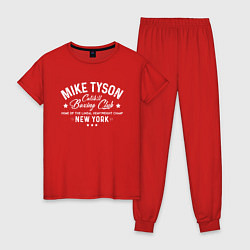 Пижама хлопковая женская Mike Tyson: Boxing Club, цвет: красный