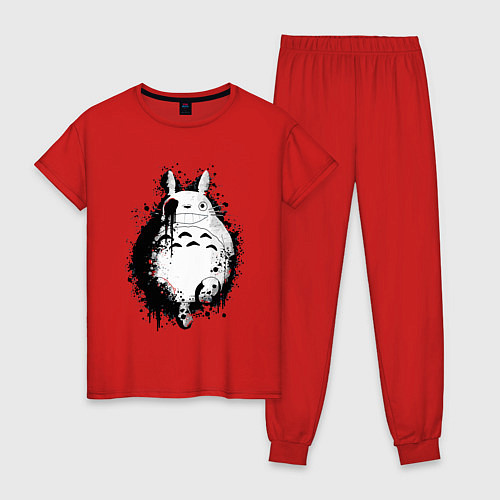 Женская пижама Демонический Тоторо / Красный – фото 1