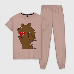 Женская пижама Медведь цензурный