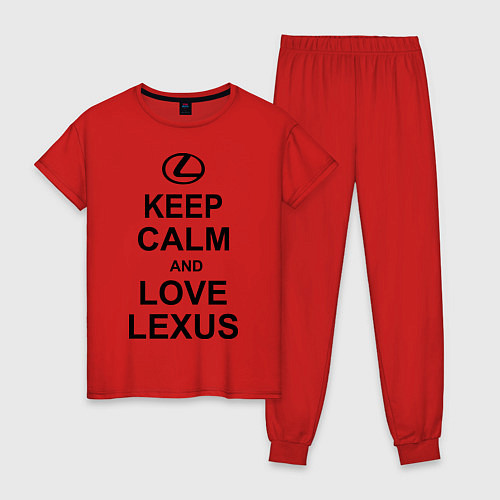 Женская пижама Keep Calm & Love Lexus / Красный – фото 1