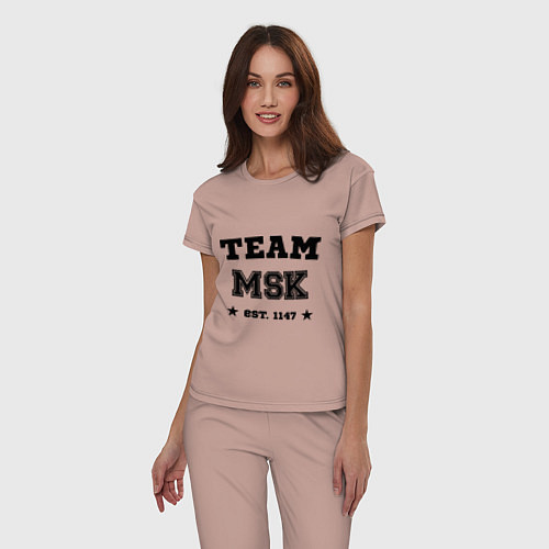 Женская пижама Team MSK est. 1147 / Пыльно-розовый – фото 3
