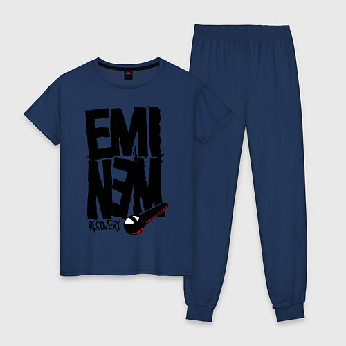 Женская пижама Eminem recovery / Тёмно-синий – фото 1