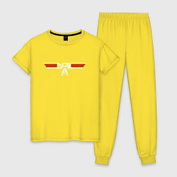 Пижама хлопковая женская Alt N7 Wings, цвет: желтый