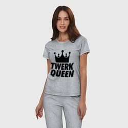 Пижама хлопковая женская Twerk Queen, цвет: меланж — фото 2