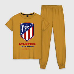 Пижама хлопковая женская Atlecito de Madrid, цвет: горчичный