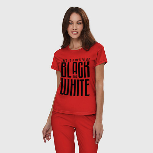 Женская пижама Juventus: Black & White / Красный – фото 3