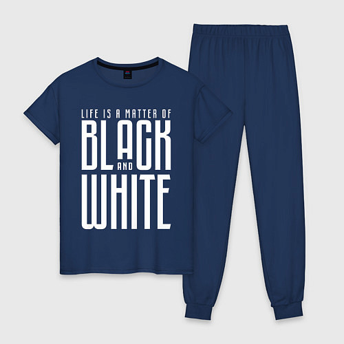 Женская пижама Juventus: Black & White / Тёмно-синий – фото 1