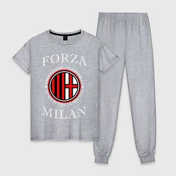 Пижама хлопковая женская Forza Milan, цвет: меланж