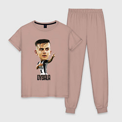 Пижама хлопковая женская Dybala, цвет: пыльно-розовый