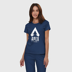 Пижама хлопковая женская Apex Legends, цвет: тёмно-синий — фото 2
