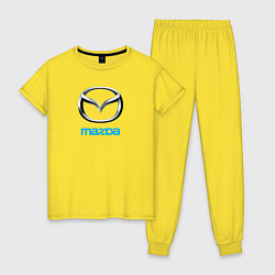 Пижама хлопковая женская MAZDA, цвет: желтый