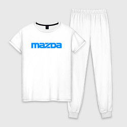 Пижама хлопковая женская MAZDA, цвет: белый