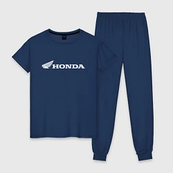 Пижама хлопковая женская HONDA, цвет: тёмно-синий