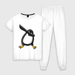 Пижама хлопковая женская DAB Pinguin, цвет: белый