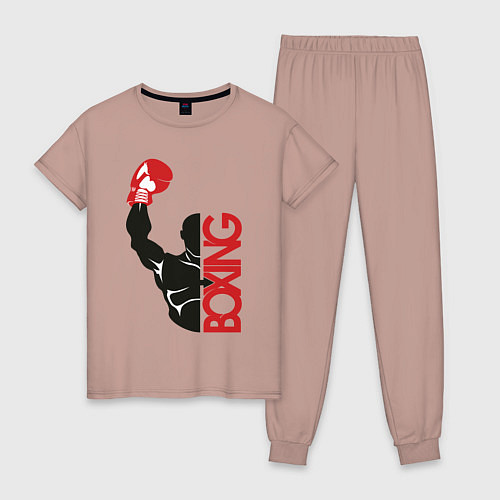 Женская пижама Boxing / Пыльно-розовый – фото 1