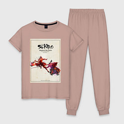 Пижама хлопковая женская SEKIRO SDT, цвет: пыльно-розовый
