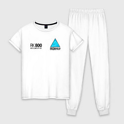 Пижама хлопковая женская RK800 CONNOR, цвет: белый