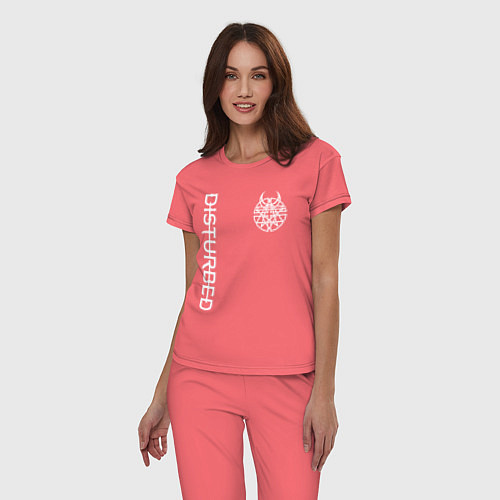 Женская пижама DISTURBED / Коралловый – фото 3