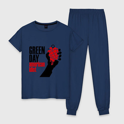 Женская пижама Green Day: American idiot / Тёмно-синий – фото 1