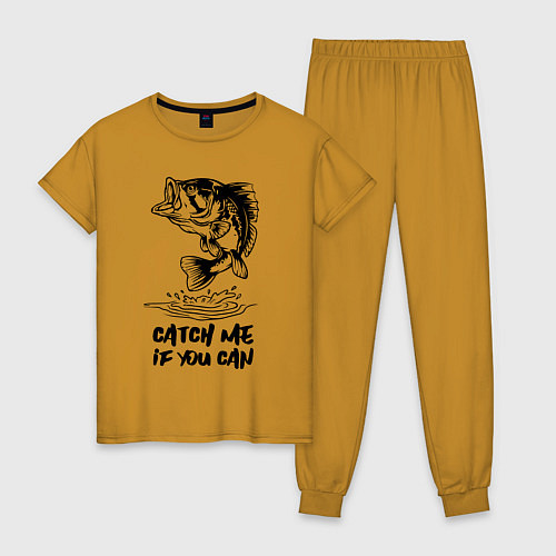 Женская пижама Catch me if you can / Горчичный – фото 1